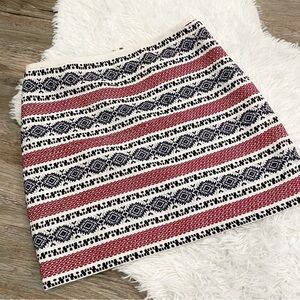 Madewell Embroidered Jacquard Skirt Stripe Cotton Tapestry 4 Small